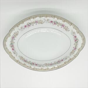 Meito China Kenwood Japan Oval Vegetable Serving Bowl Floral Pattern